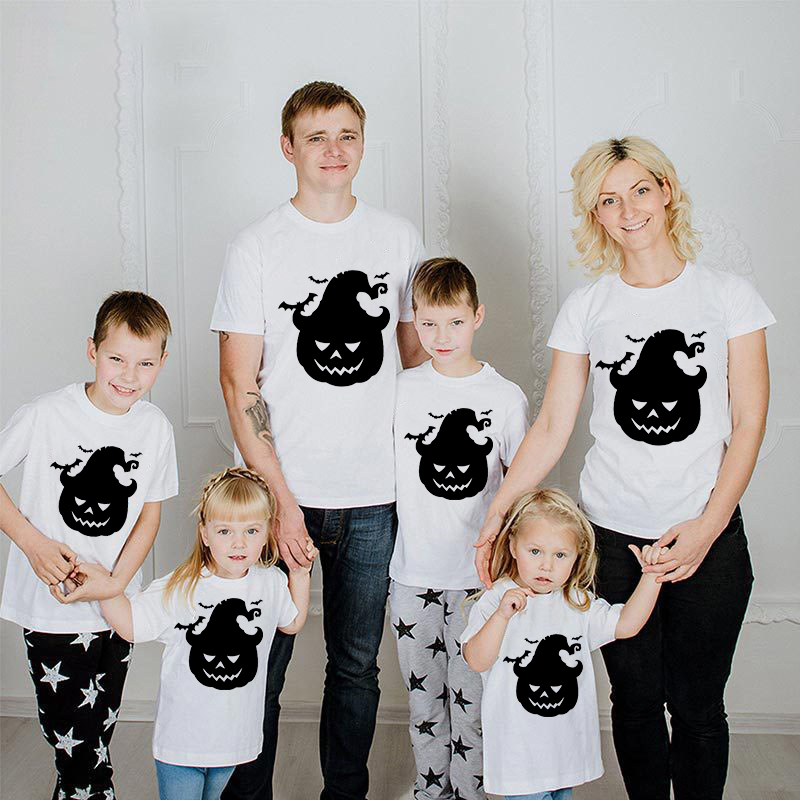 Halloween Matching Family Pajamas Exclusive Design Ghost Pumpkin T-shirts
