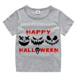 Halloween Kids Boy&Girl Tops Exclusive Design Ghost Faces T-shirts
