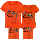 Halloween Matching Family Pajamas It's Spooky Season Word Art T-shirts