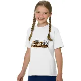 Halloween Kids Boy&Girl Tops Happy Halloween Word Art T-shirts