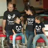 Halloween Matching Family Tops Daddy Mommy Little Pumpkin Face Red T-shirts