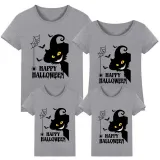 Halloween Matching Family Tops Exclusive Design Witch Cat T-shirts