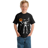 Halloween Kids Boy&Girl Exclusive Design Tops Skeleton Pumpkin T-shirts