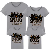Halloween Matching Family Tops It's Spooky Season Ghosts Gray T-shirts