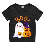 Halloween Kids Boy&Girl Tops Boo Ghost And Pumpkin T-shirts
