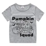 Halloween Kids Boy&Girl Tops Exclusive Design Pumpkin Squad T-shirts