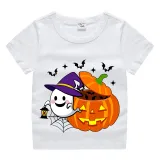 Halloween Kids Boy&Girl Tops Ghost With Pumpkin T-shirts