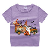 Halloween Kids Boy&Girl Tops Gnomies In The Car T-shirts