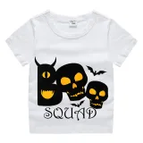 Halloween Kids Boy&Girl Tops Exclusive Design Boo Squad Skulls T-shirts