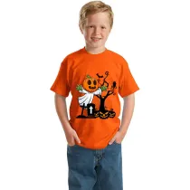 Halloween Kids Boy&Girl Tops Tomb Pumpkin T-shirts