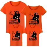 Halloween Matching Family Tops Exclusive Design Witch Cat T-shirts