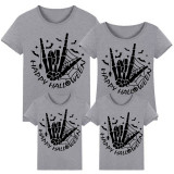 Halloween Matching Family Tops Exclusive Design Skeleton Hand T-shirts