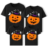 Halloween Matching Family Tops Exclusive Design Witch's Hat Pumpkin T-shirts
