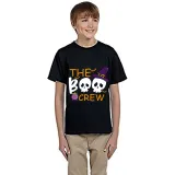 Halloween Kids Boy&Girl Tops Exclusive Design The Boo Crew Skulls T-shirts