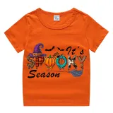 Halloween Kids Boy&Girl Tops It's Spooky Season Word Art T-shirts