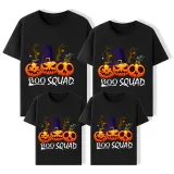 Halloween Matching Family Tops Exclusive Design Boo Squad Witch's Hat Pumpkins T-shirts