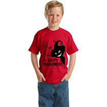 Halloween Kids Boy&Girl Pajamas Exclusive Design Witch Cat T-shirts