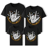 Halloween Matching Family Tops Exclusive Design Skeleton Hand T-shirts
