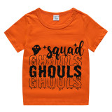 Halloween Kids Boy&Girl Exclusive Design Tops Squad Ghouls T-shirts