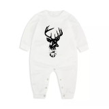 Christmas Matching Family Pajamas Exclusive Design Reindeer Head Bear Gray Pajamas Set