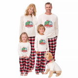 Christmas Matching Family Pajamas Exclusive Design Dinosaur The Raptor Squad White Pajamas Set