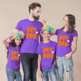 Halloween Matching Family Tops Exclusive Design Witch Hey Boo T-shirts