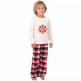 Christmas Matching Family Pajamas Exclusive Design Let It Snow Snowflake White Pajamas Set