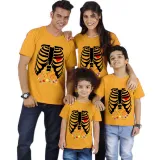 Halloween Matching Family Tops Colorful Candies Skeletons T-shirts
