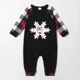 Christmas Matching Family Pajamas Exclusive Design Snowflake Emoji Black Red Plaids Pajamas Set