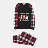 Christmas Matching Family Pajamas Exclusive Design Three Penguins Chillin With My Homies Black Red Plaids Pajamas Set