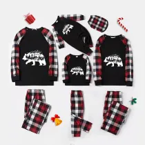 Christmas Matching Family Pajamas Christmas Tree Bear Red Pajamas Set