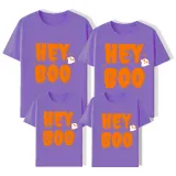 Halloween Matching Family Tops Exclusive Design Witch Hey Boo T-shirts