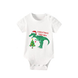 Christmas Matching Family Pajamas Exclusive Design Dinosaur Christmas Tree  Short Pajamas Set