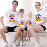 Halloween Matching Family Tops Witch Hat Pumpkins White T-shirts