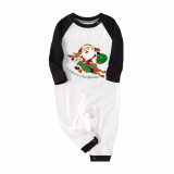 Christmas Matching Family Pajamas Exclusive Design Santa Claus and Deer Gift Box Green Plaids Pajamas Set