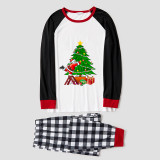 Christmas Matching Family Pajamas Exclusive Design Santa Decorat The Xmas Tree White Pajamas Set