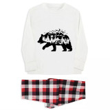 Christmas Matching Family Pajamas Exclusive Design Christmas Tree Bear White Pajamas Set