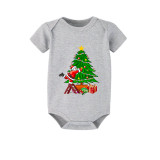Christmas Matching Family Pajamas Exclusive Design Santa Decorat The Xmas Tree Short Pajamas Set