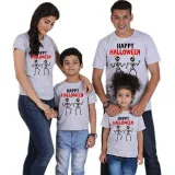 Halloween Matching Family Tops Dancing Skeletons White T-shirts