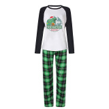 Christmas Matching Family Pajamas Exclusive Design Dinosaur The Raptor Squad Green Plaids Pajamas Set