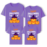Halloween Matching Family Tops Witch Hat Pumpkins Black T-shirts