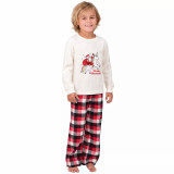 Christmas Matching Family Pajamas Exclusive Design Santa Unicorn Riding White Pajamas Set