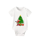 Christmas Matching Family Pajamas Exclusive Design Santa Decorat The Xmas Tree Short Pajamas Set