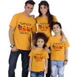 Halloween Matching Family Pajamas Witch Hat Pumpkin Squad T-shirts
