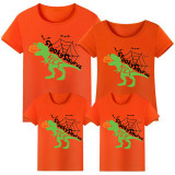 Halloween Matching Family Pajamas Spooky Saurus Dinosaur Spider Web T-shirts
