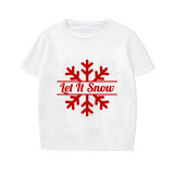 Christmas Matching Family Pajamas Exclusive Design Let It Snow Snowflake Short Pajamas Set