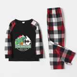 Christmas Matching Family Pajamas Exclusive Design Dinosaur The Raptor Squad Black Red Plaids Pajamas Set