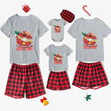 Christmas Matching Family Pajamas Exclusive Design Gnomies In the Shopping Car Short Pajamas Set