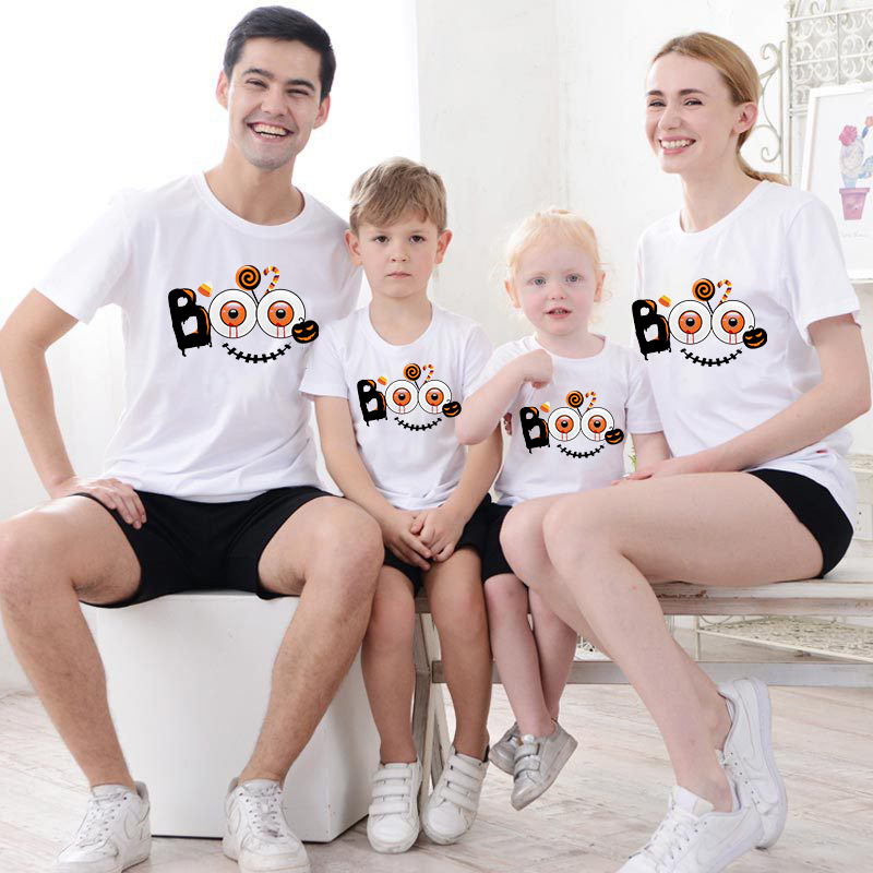 Halloween Matching Family Tops Exclusive Design Terror Eyes Boo T-shirts