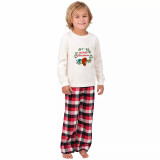 Christmas Matching Family Pajamas Exclusive Design Wreath Sloth Merry Christmas White Pajamas Set